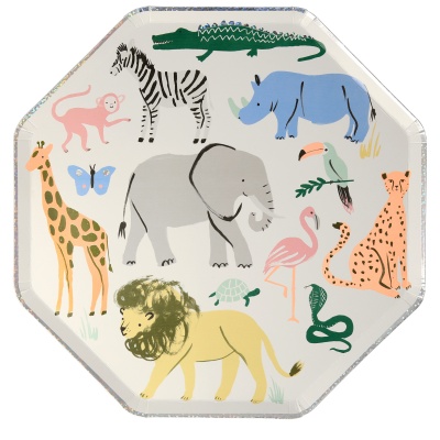 Safari animal dinner plate