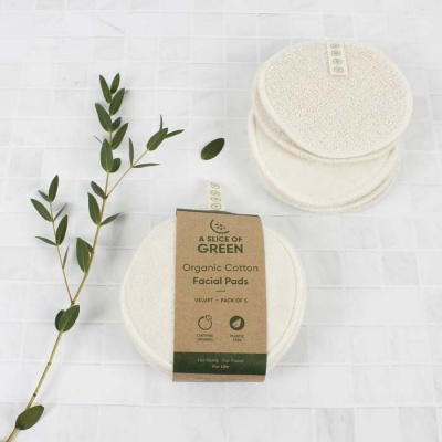 Organic Cotton Facial Pads - Velvet - Pack of 5